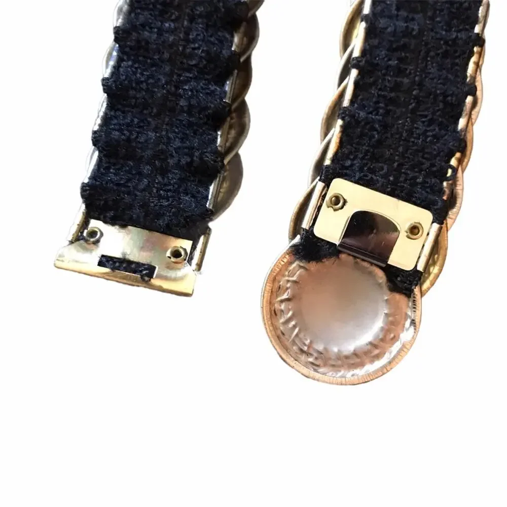 1970s Gold & Silver Tone Coin Disc Stretch Belt
